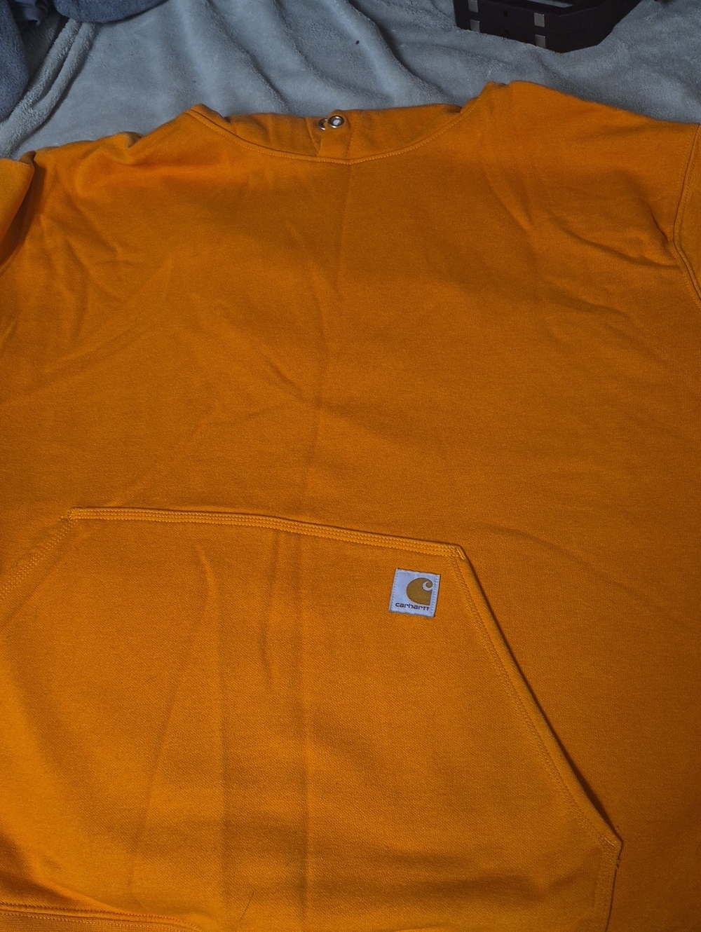 4 XL Mens Carhartt Bright Orange Hoodie with Front Pouch